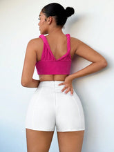 SXY Solid High Waist Shorts